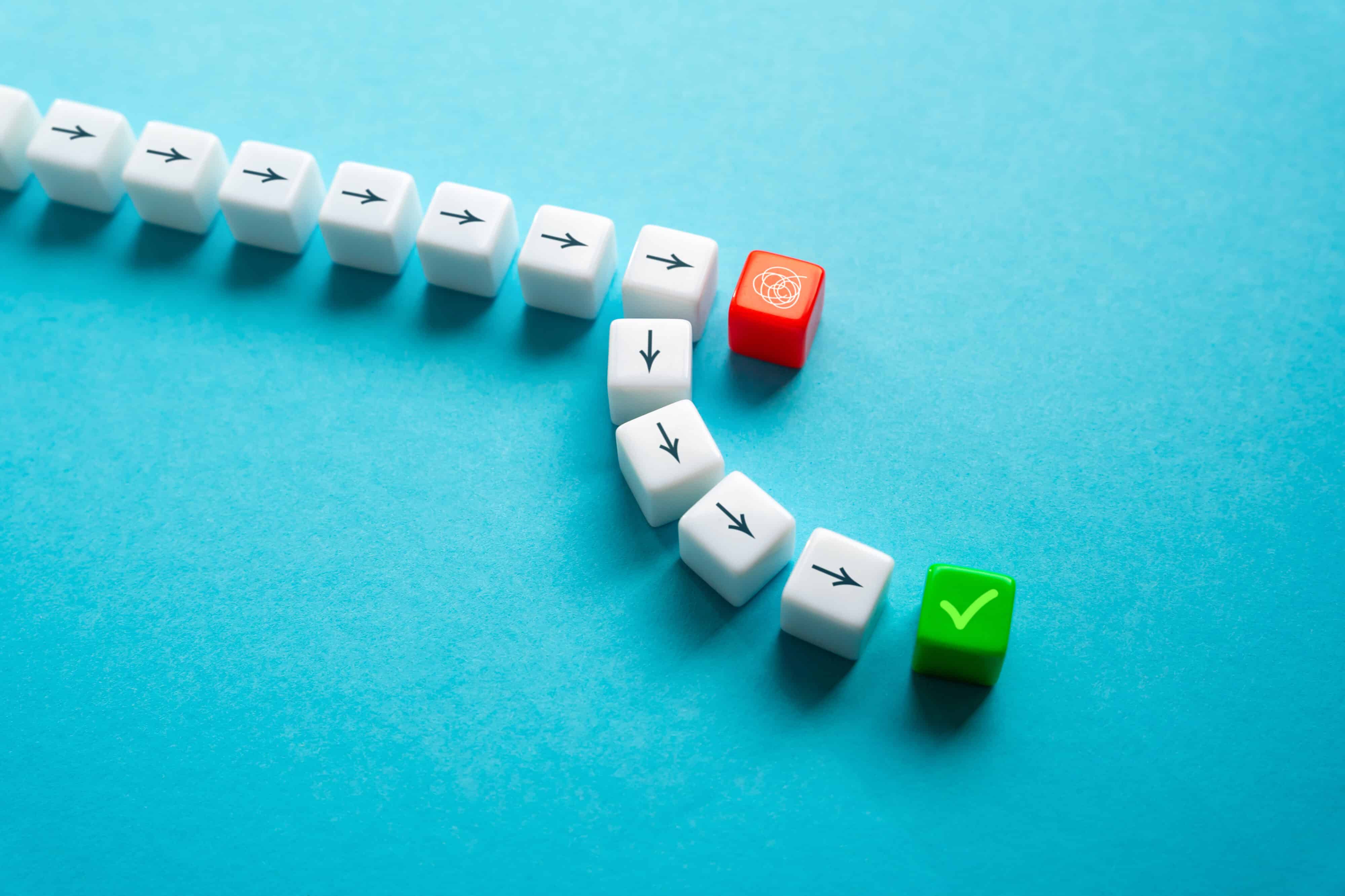 Try a different approach. Stuck in resolving the issue. Avoid the end and continue on an alternate path. Learns from the mistakes of others. Revise strategy. Do not stop when you fail